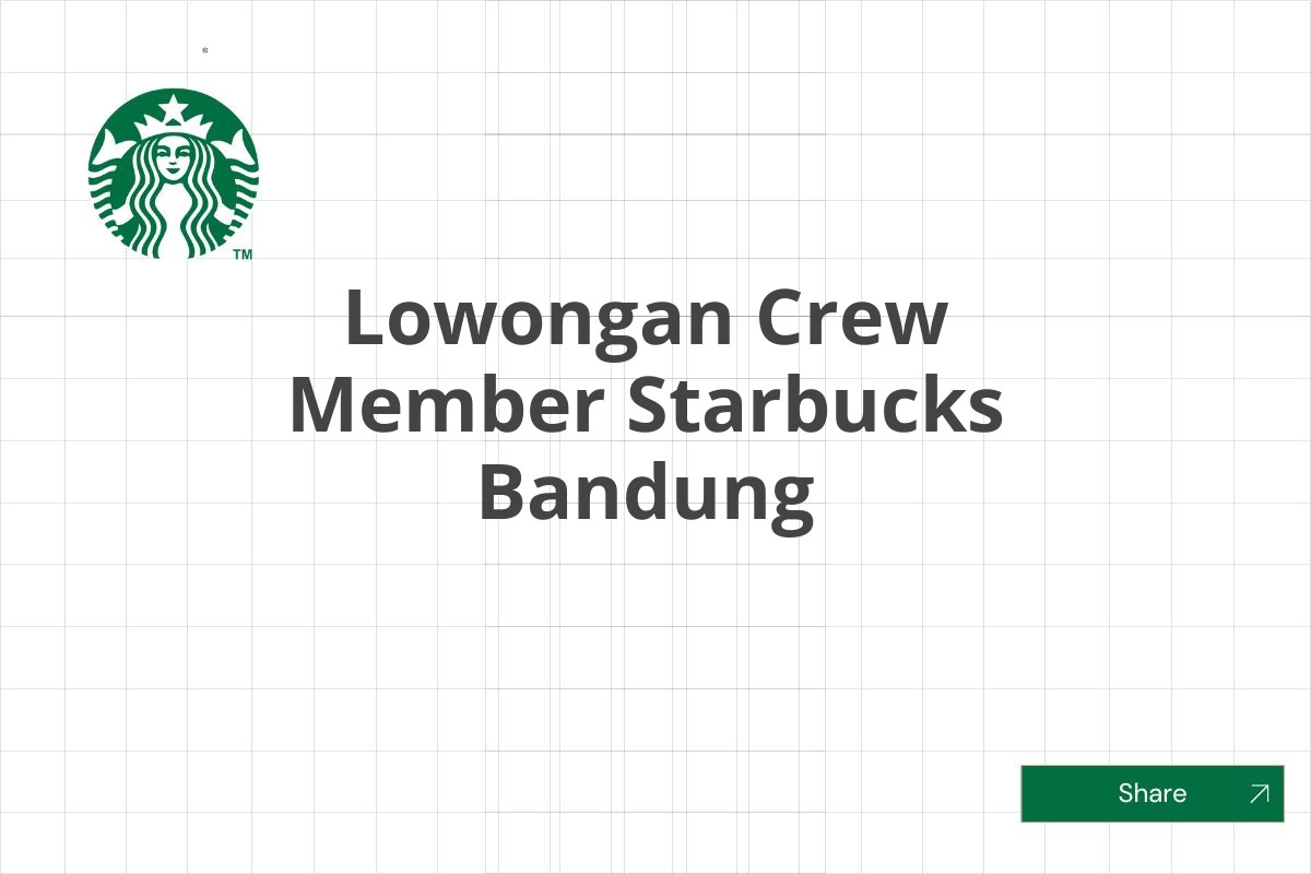 Lowongan Crew Member Starbucks Bandung