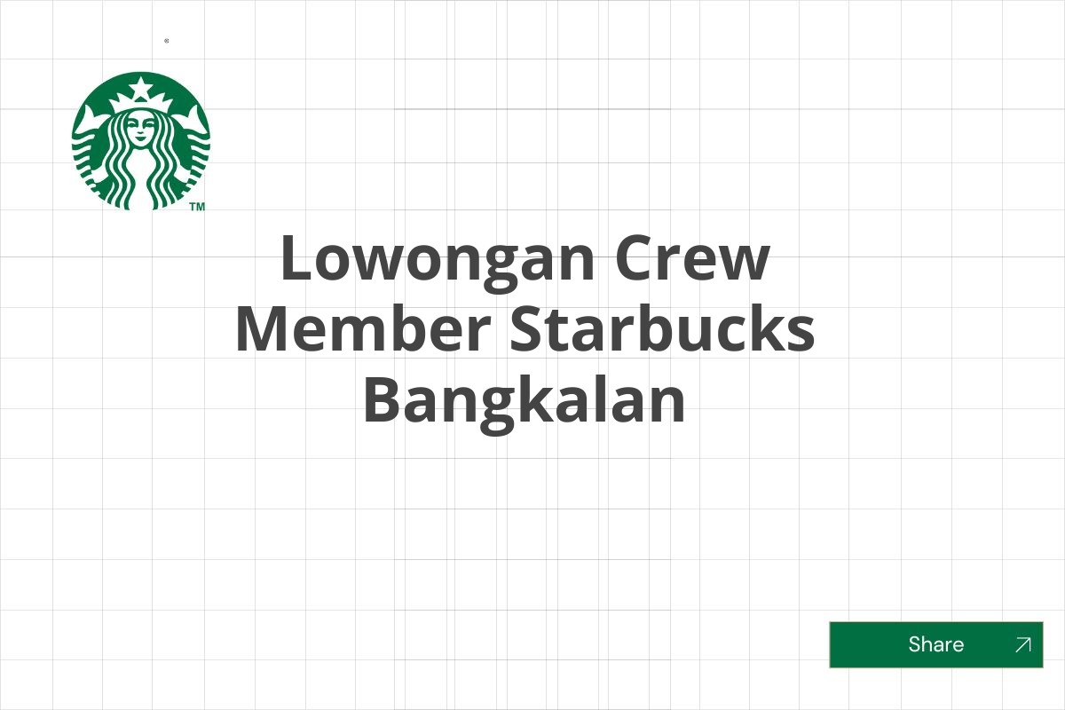 Lowongan Crew Member Starbucks Bangkalan