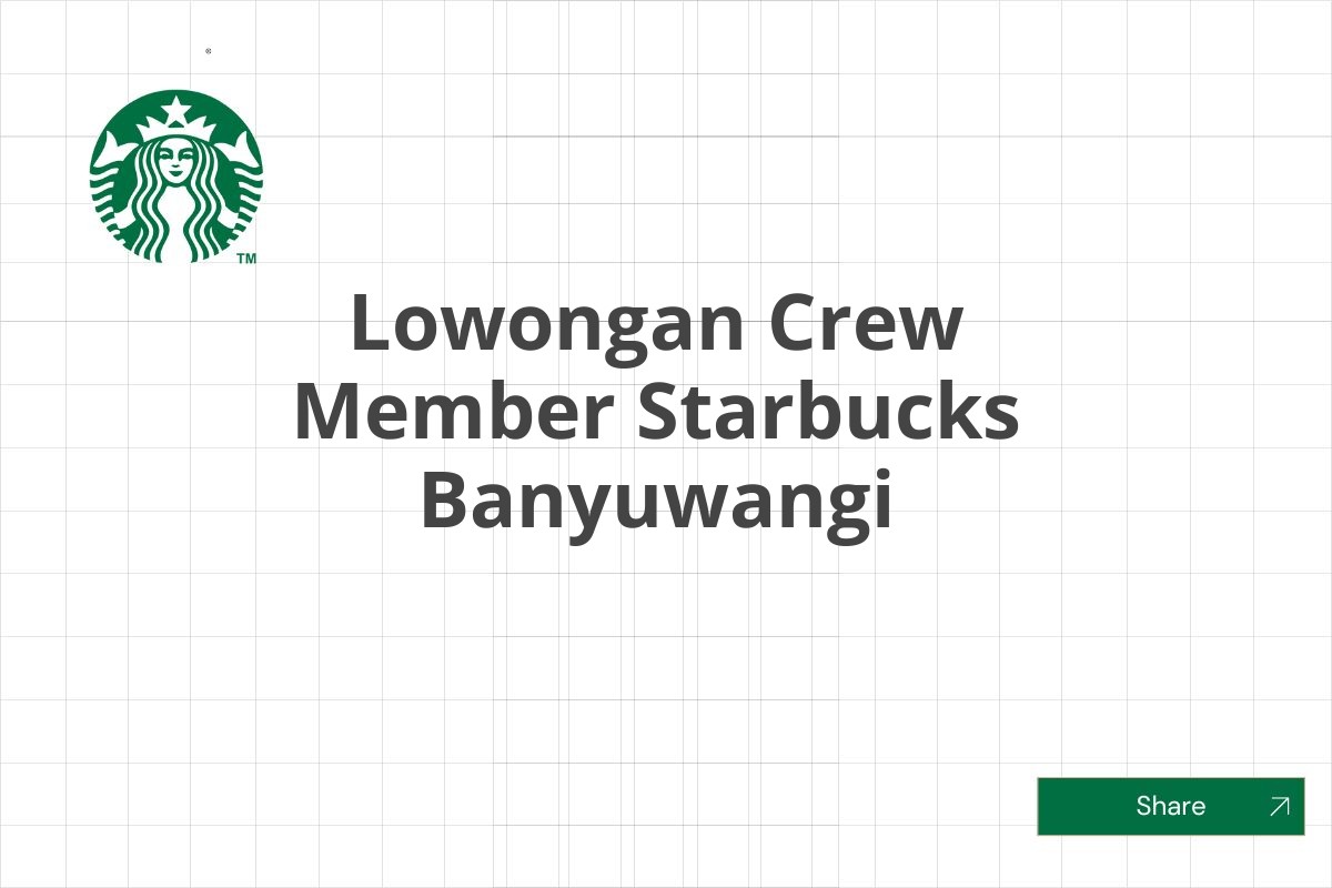 Lowongan Crew Member Starbucks Banyuwangi