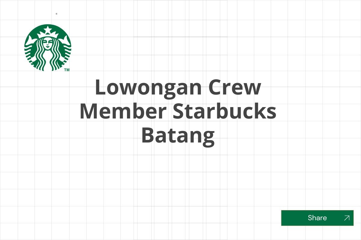 Lowongan Crew Member Starbucks Batang