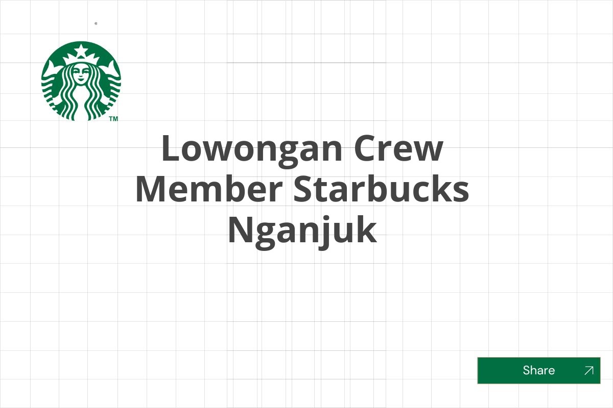 Lowongan Crew Member Starbucks Nganjuk